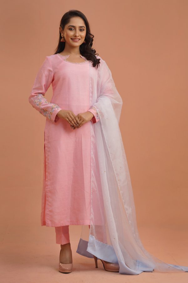 Kameez-RAW , Pant-RAW , and Dupatta- NYLON Orgenza